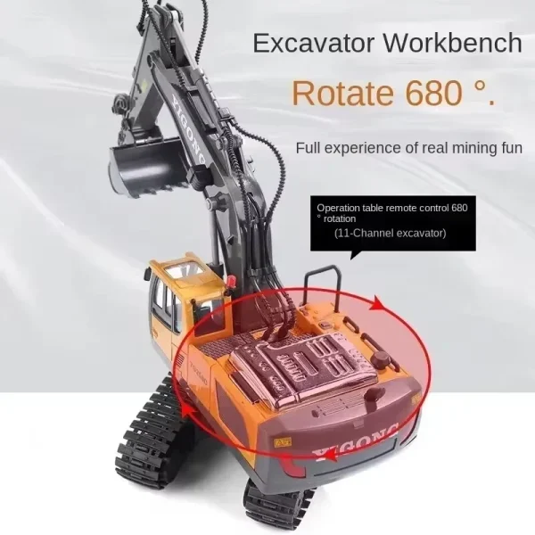 Novo 4wd escavadeira de controle remoto profissional liga caminhão basculante bulldozer modelo rc carro veículo construção brinquedos crianças presentes - Image 5