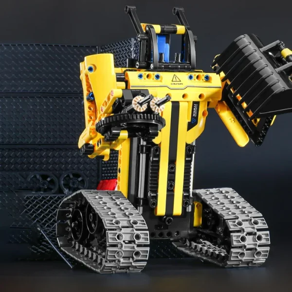 Blocos de construção Brinquedos para Meninos, 3 em 1 Cidade, RC Robot Escavadeira, Carro de corrida, Caminhão Bulldozer, Tijolos de controle remoto - Image 3