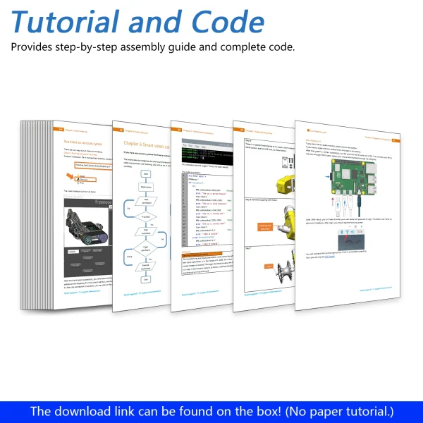 Kit robô tanque freenove para raspberry pi 5 4 b 3 b + zero 2 w, chassi de esteira rolante, objetos de garra, rastreamento de bola, rastreamento de linha, aplicativo - Image 5