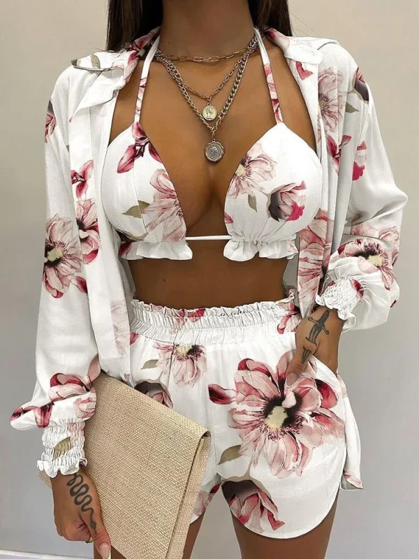 Conjunto de Biquíni Feminino de Cintura Alta: Um Toque de Elegância para o Verão - Image 5