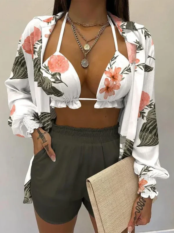 Conjunto de Biquíni Feminino de Cintura Alta: Um Toque de Elegância para o Verão - Image 2