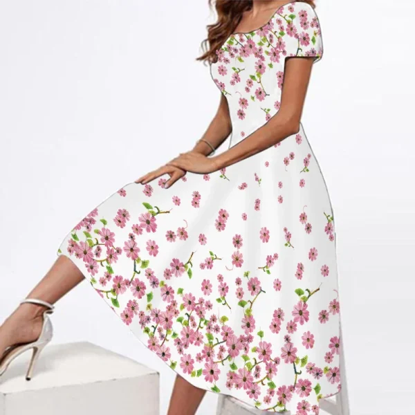 Vestidos Longos Estampados: Elegante e Confortável para as Meninas - Image 2