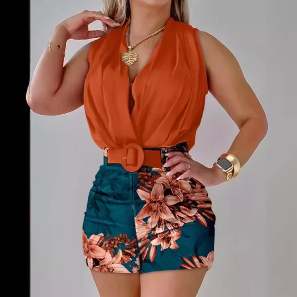 Conjunto Top Cropped e Shorts Halter: Elegante e Sexy para o Verão - Image 4