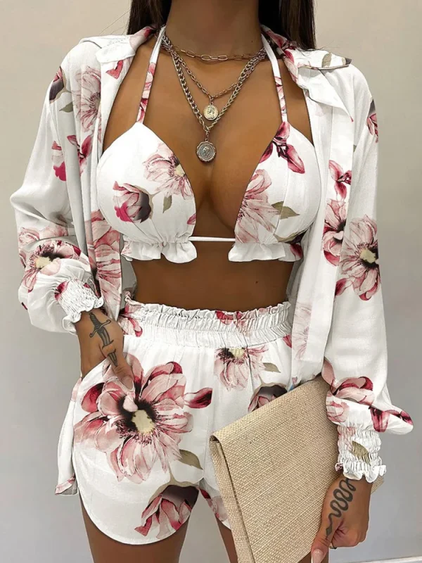 Conjunto de Biquíni Feminino de Cintura Alta: Um Toque de Elegância para o Verão - Image 4