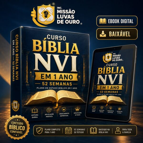 Curso Bíblia NVI em 1 Ano — 52 Semanas — Inc. Missão Luvas de Ouro
