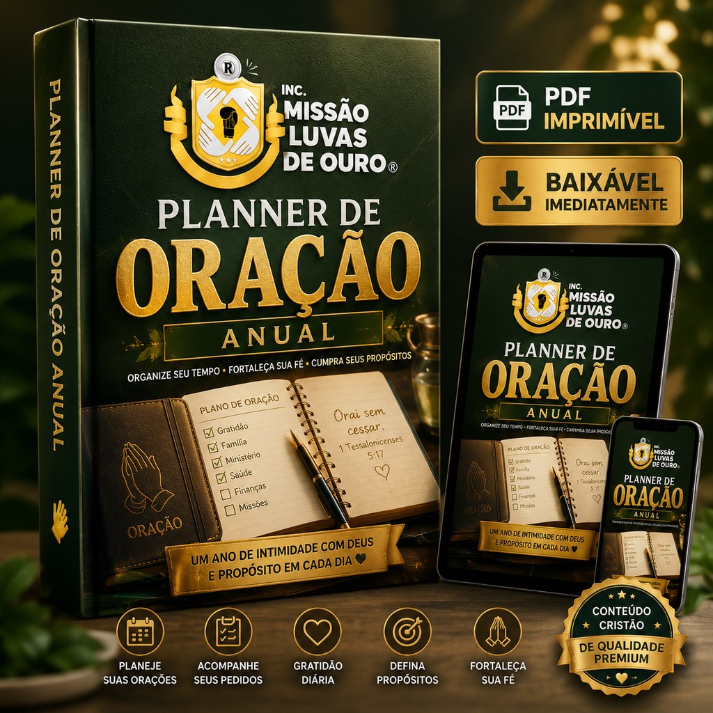 Planner de Oração Anual — Inc. Missão Luvas de Ouro — Inc. Missão Luvas de Ouro