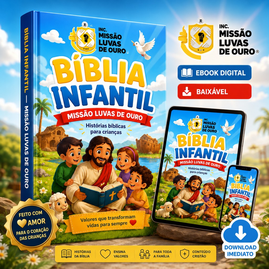 Kit Infantil Evangelico — Historias + Atividades — Inc. Missão Luvas de Ouro