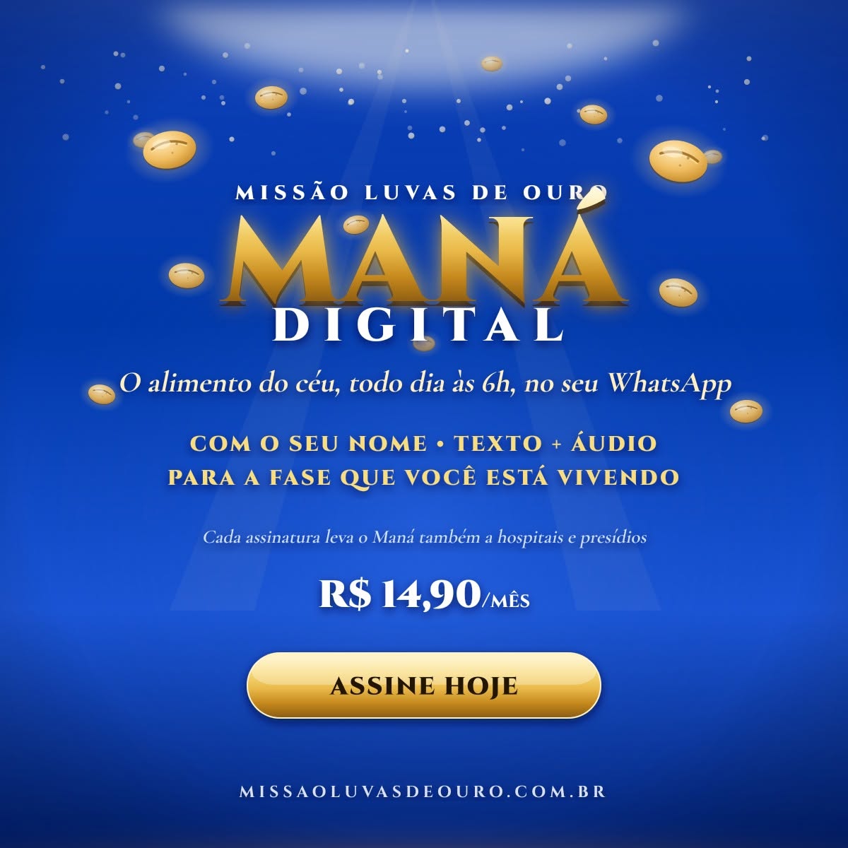 Maná Digital é lançado pela Inc. Missão Luvas de Ouro com devocionais diários enviados pelo WhatsApp
