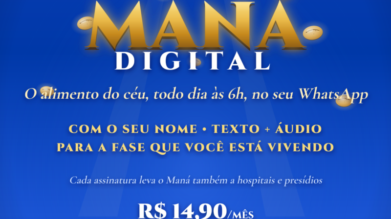 Maná Digital: Missão Luvas de Ouro lança devocional diário no WhatsApp com propósito social